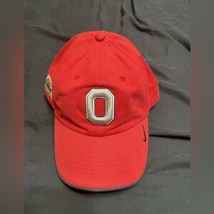 Vintage Red Ohio State Buckeyes Nike Tostitos Fiesta Bowl Strapback Hat Cap